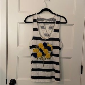 PILCRO and the LETTERPRESS embroidered tank size L